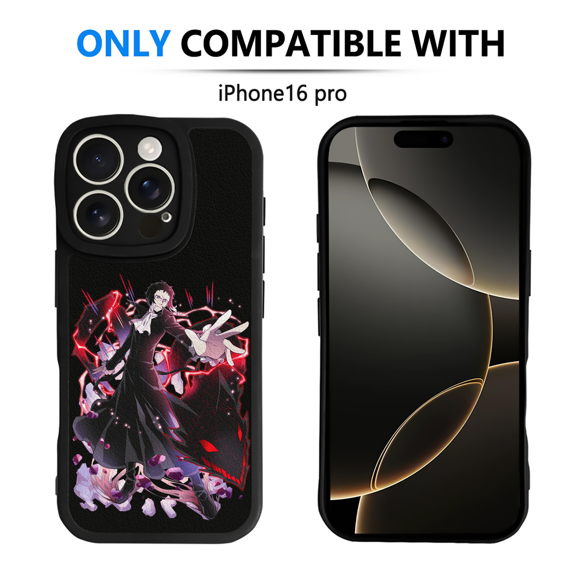 （画像用） 文豪ストレイドッグス Bungo Stray Dogs 【iPhone 16シリーズ対応】シリコンスマホケース（レザー調） 材質：シリコン
